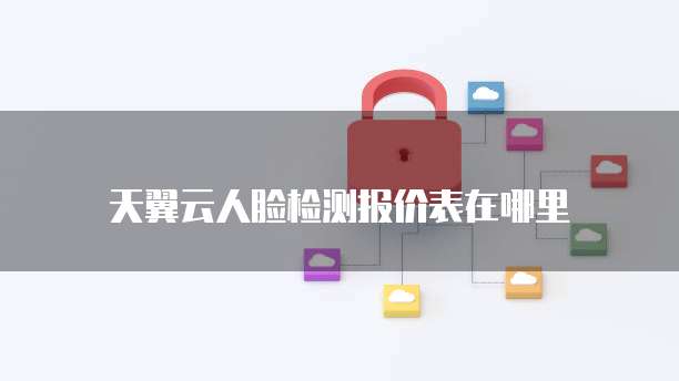 天翼云人脸检测报价表在哪里