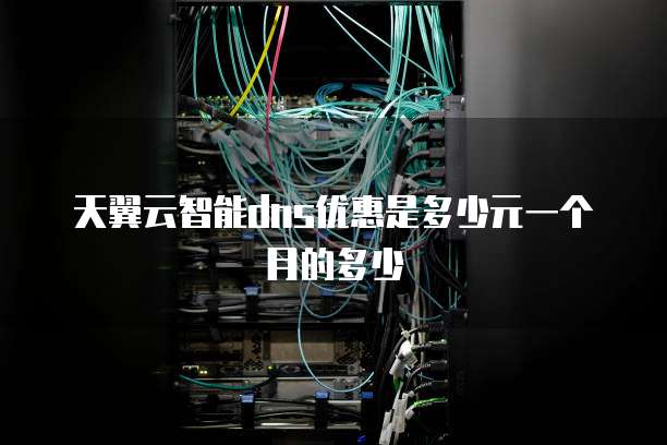 天翼云智能dns优惠是多少元一个月的多少