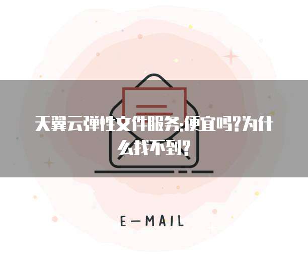 天翼云弹性文件服务:便宜吗?为什么找不到?
