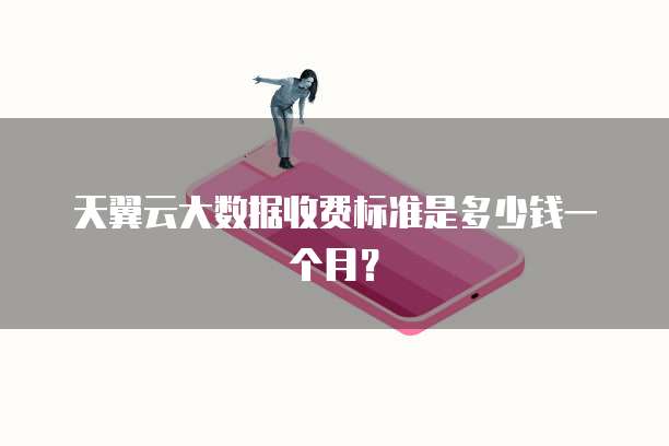天翼云大数据收费标准是多少钱一个月?