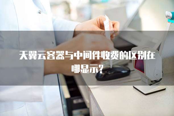天翼云容器与中间件收费的区别在哪显示?