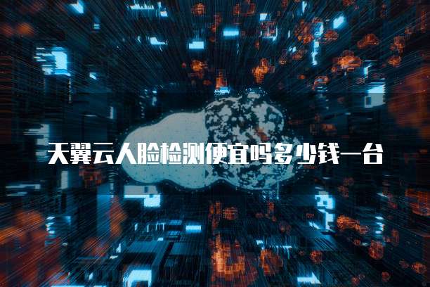 天翼云人脸检测便宜吗多少钱一台