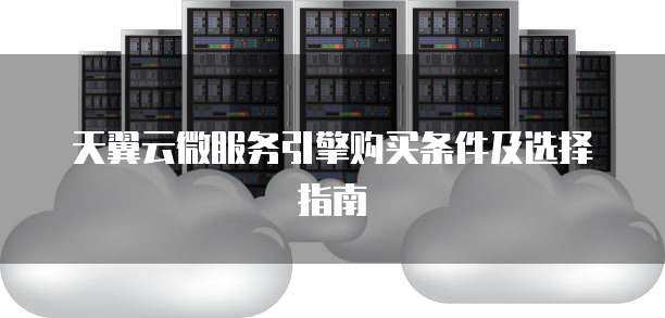 天翼云微服务引擎购买条件及选择指南