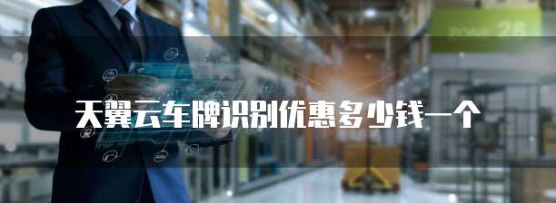 天翼云车牌识别优惠多少钱一个