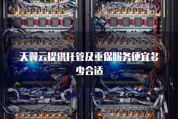 天翼云提供托管及重保服务便宜多少合适