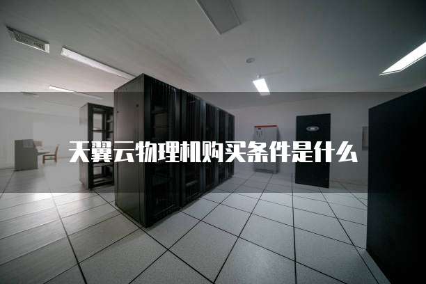 天翼云物理机购买条件是什么