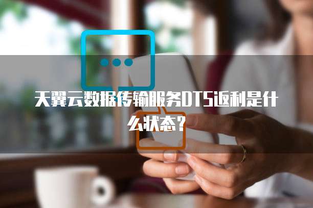 天翼云数据传输服务DTS返利是什么状态?