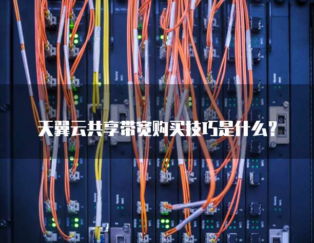 天翼云共享带宽购买技巧是什么?