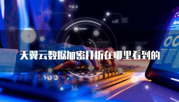 天翼云数据加密打折在哪里看到的