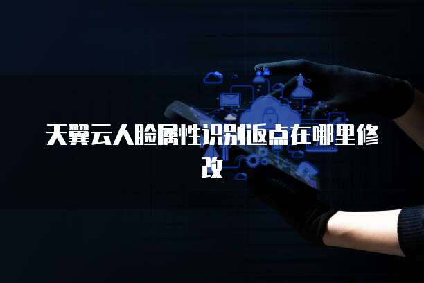 天翼云人脸属性识别返点在哪里修改