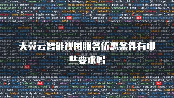 天翼云智能视图服务优惠条件有哪些要求吗