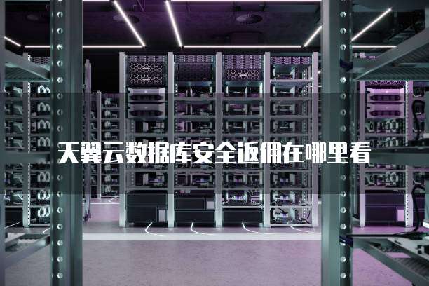 天翼云数据库安全返佣在哪里看