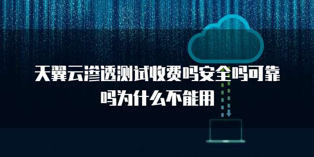 天翼云渗透测试收费吗安全吗可靠吗为什么不能用