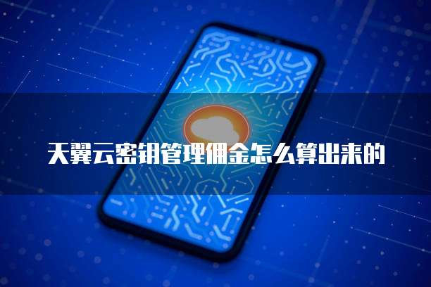 天翼云密钥管理佣金怎么算出来的