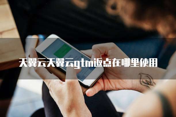 天翼云天翼云gtm返点在哪里使用