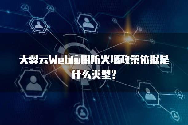 天翼云Web应用防火墙政策依据是什么类型?