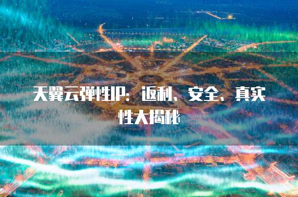 天翼云弹性IP:返利、安全、真实性大揭秘