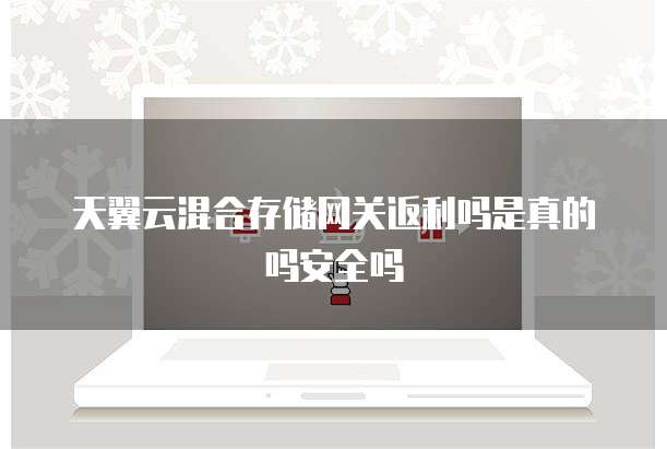 天翼云混合存储网关返利吗是真的吗安全吗