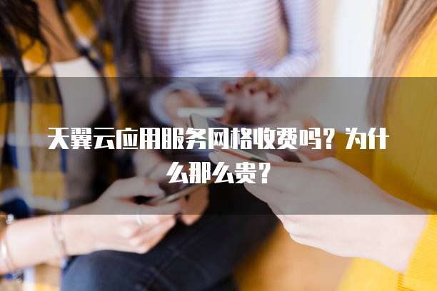 天翼云应用服务网格收费吗?为什么那么贵?