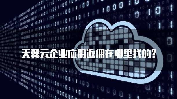 天翼云企业应用返佣在哪里找的?