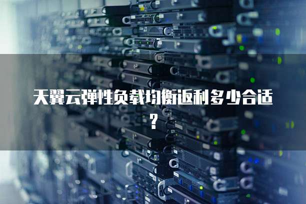 天翼云弹性负载均衡返利多少合适?