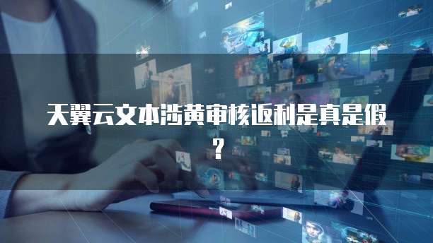 天翼云文本涉黄审核返利是真是假?