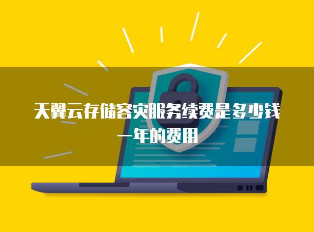 天翼云存储容灾服务续费是多少钱一年的费用