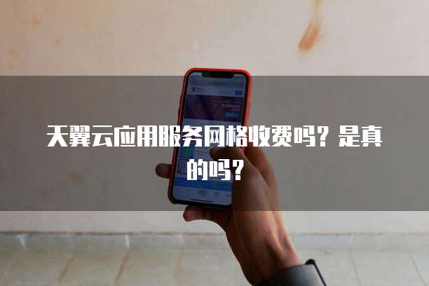 天翼云应用服务网格收费吗?是真的吗?