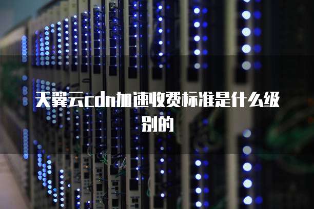 天翼云cdn加速收费标准是什么级别的