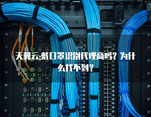 天翼云:戴口罩识别代理商吗?为什么找不到?