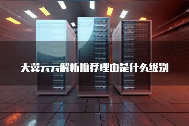 天翼云云解析推荐理由是什么级别
