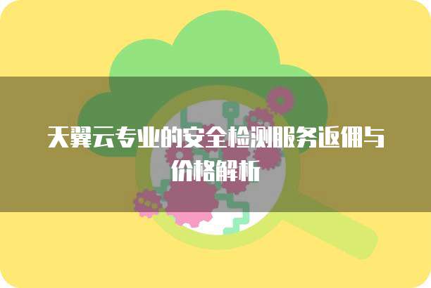 天翼云专业的安全检测服务返佣与价格解析