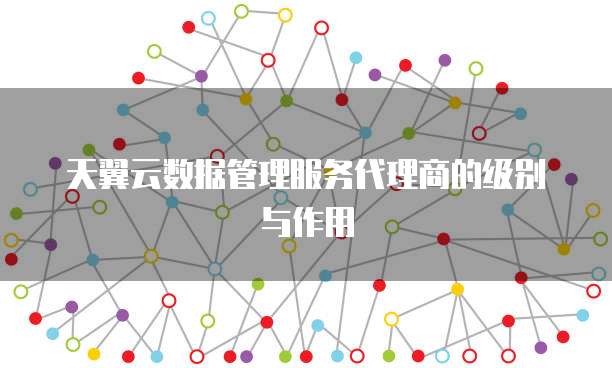 天翼云数据管理服务代理商的级别与作用