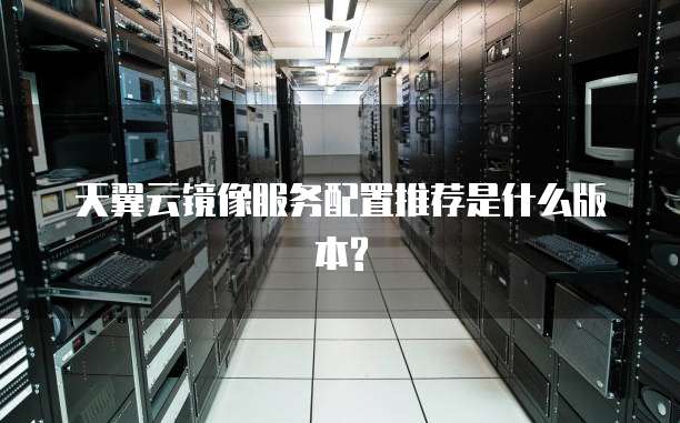 天翼云镜像服务配置推荐是什么版本?