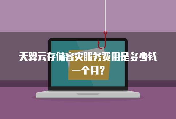 天翼云存储容灾服务费用是多少钱一个月?