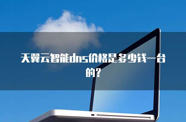 天翼云智能dns价格是多少钱一台的?