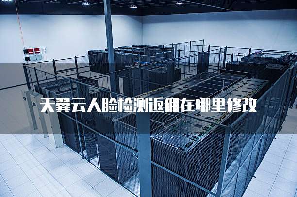天翼云人脸检测返佣在哪里修改