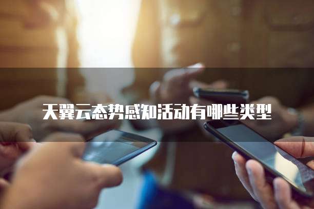 天翼云态势感知活动有哪些类型