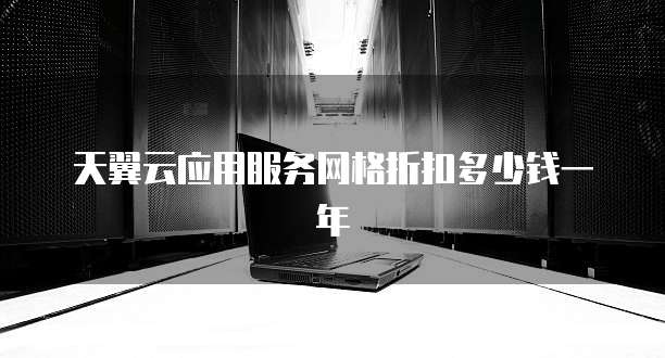 天翼云应用服务网格折扣多少钱一年