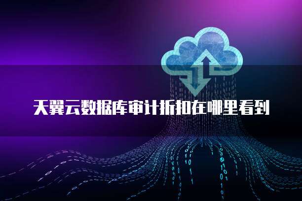 天翼云数据库审计折扣在哪里看到