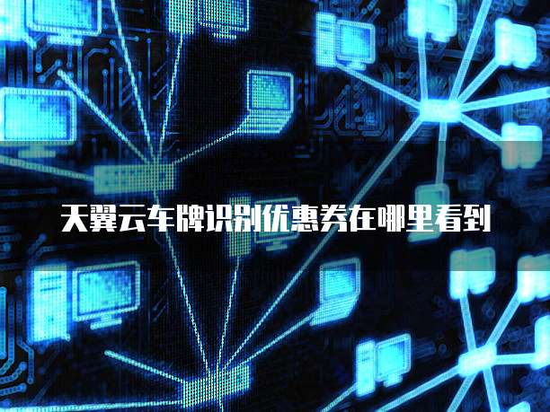 天翼云车牌识别优惠券在哪里看到