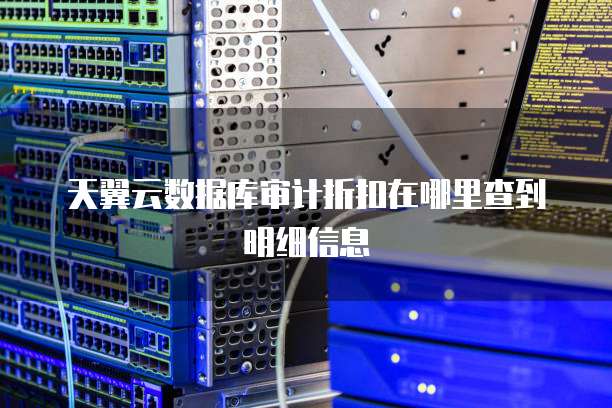 天翼云数据库审计折扣在哪里查到明细信息