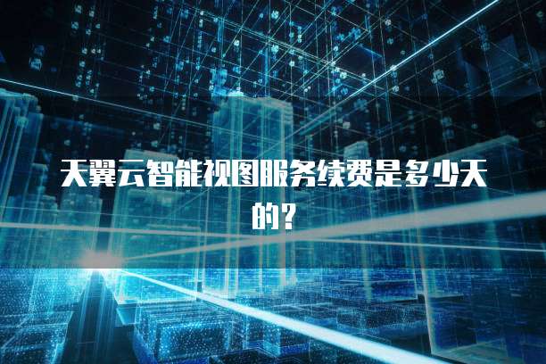 天翼云智能视图服务续费是多少天的？