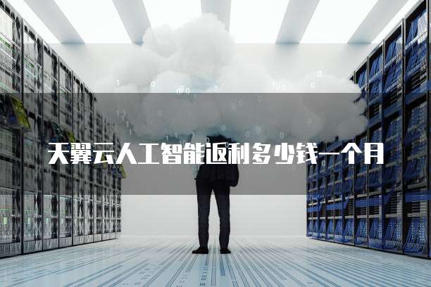 天翼云人工智能返利多少钱一个月