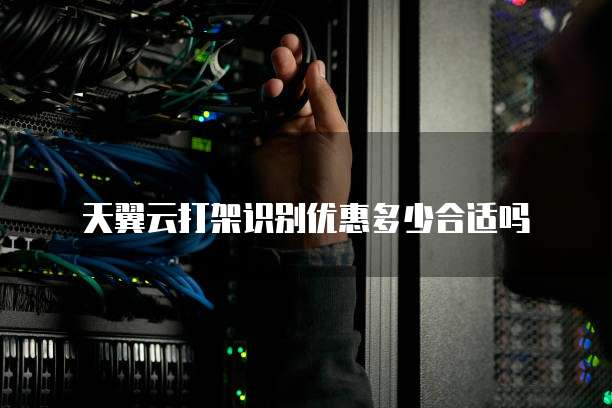 天翼云打架识别优惠多少合适吗