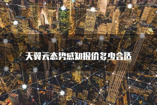 天翼云态势感知报价多少合适