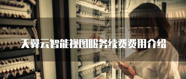 天翼云智能视图服务续费费用介绍