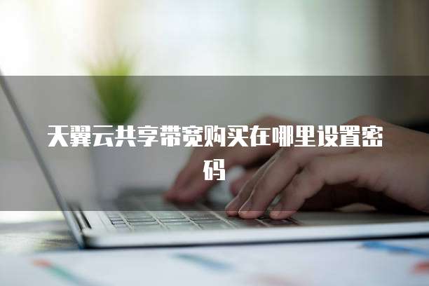 天翼云共享带宽购买在哪里设置密码