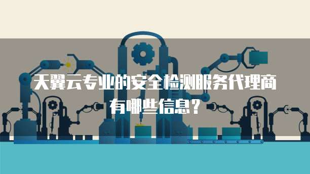 天翼云专业的安全检测服务代理商有哪些信息?
