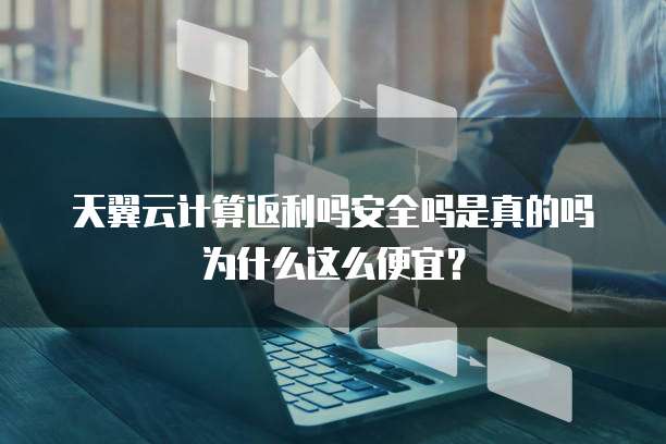 天翼云计算返利吗安全吗是真的吗为什么这么便宜?